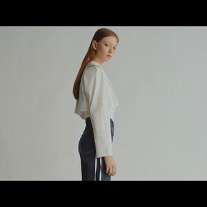 Zara poplin shirt with lapels